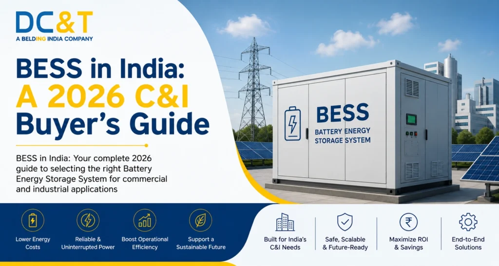 BESS in India featured image showing a Battery Energy Storage System for commercial and industrial applications